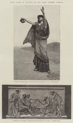 ロイヤルアカデミースクールの生徒の賞品。 1884年1月5日、イラスト入りロンドンニュースのイラスト